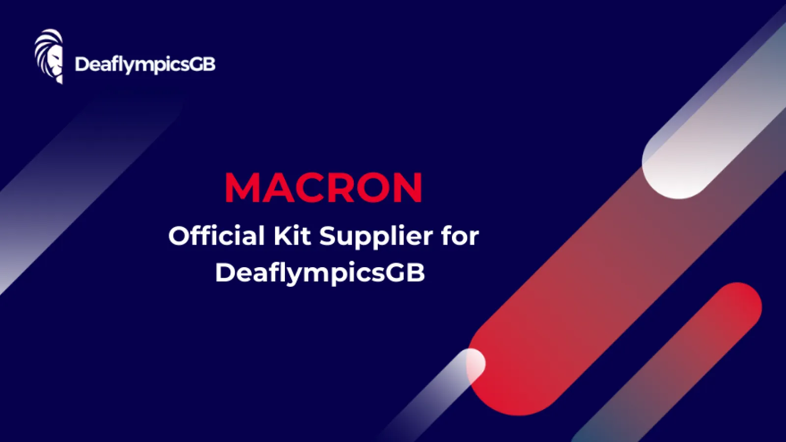 Macron Official Kit Supplier for DeaflympicsGB