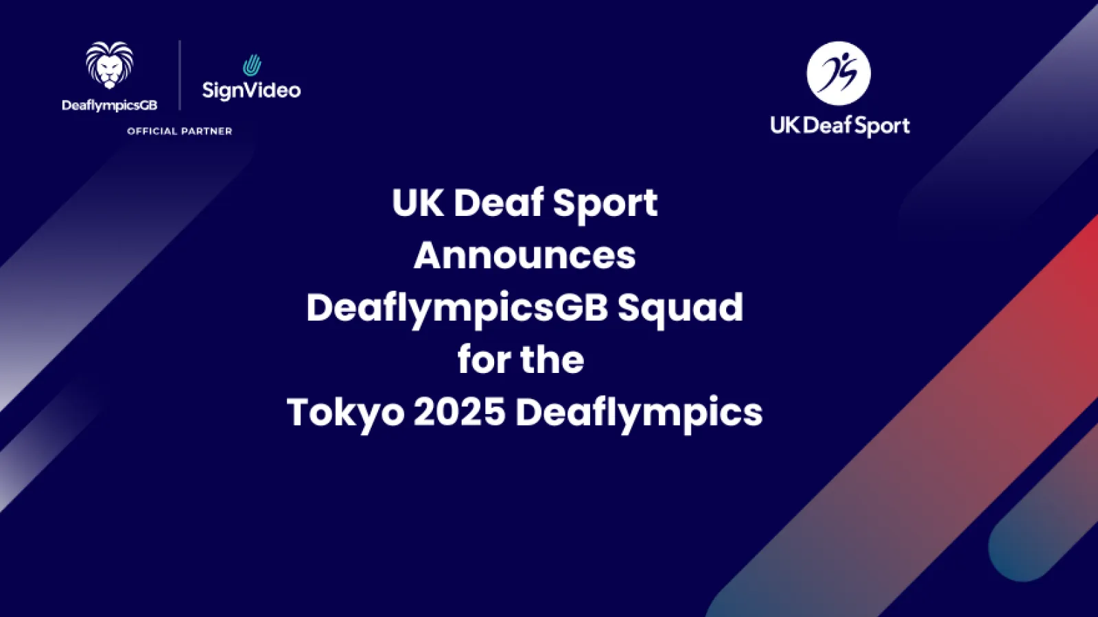 UK Deaf Sport Announces DeaflympicsGB Squad for Tokyo 2025 Deaflympics